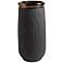 Rolled Bronze Banded 22 1/4"H Porcelain Decorative Container