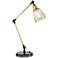 Rollie Antique Brass Adjustable Desk Lamp with USB Port