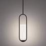 Rollins 4 3/4" Wide Black and Alabaster LED Mini Pendant