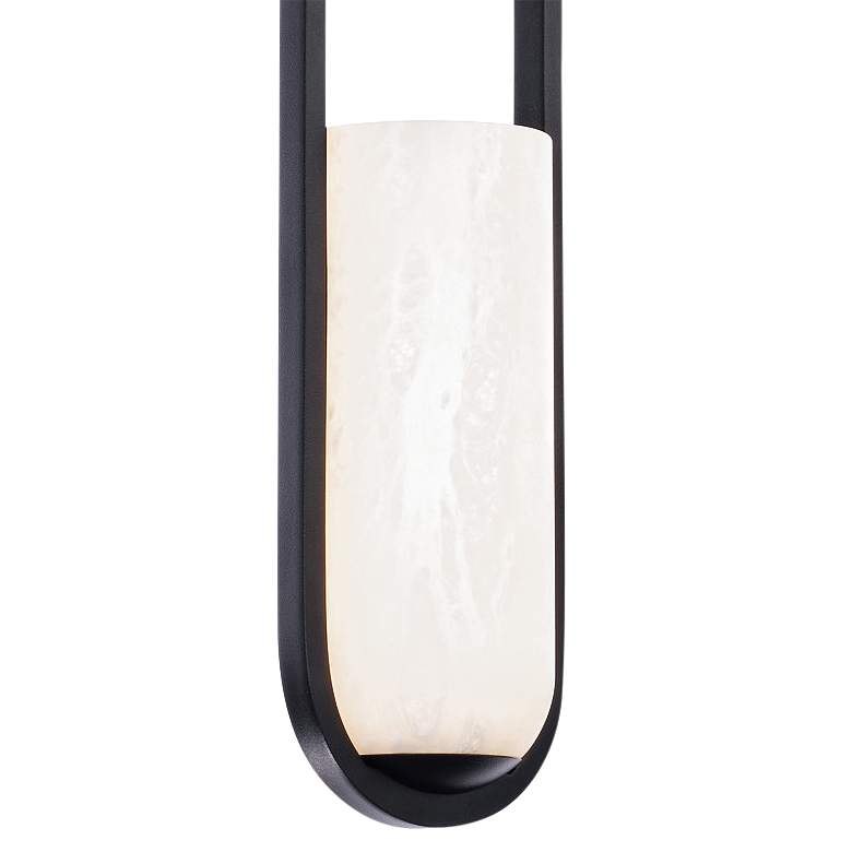 Image 3 Rollins 4 3/4" Wide Black and Alabaster LED Mini Pendant more views