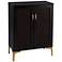 Rolliston 28" Wide Black Wood 2-Door Versatile Bar Cabinet