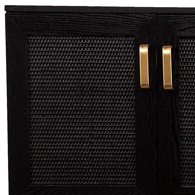 Image 3 Rolliston 55" Wide Black Wood 4-Door Media Console more views