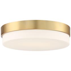 Roma 11&quot; Wide LED Antique Brushed Brass Flush Mount Ceiling Light