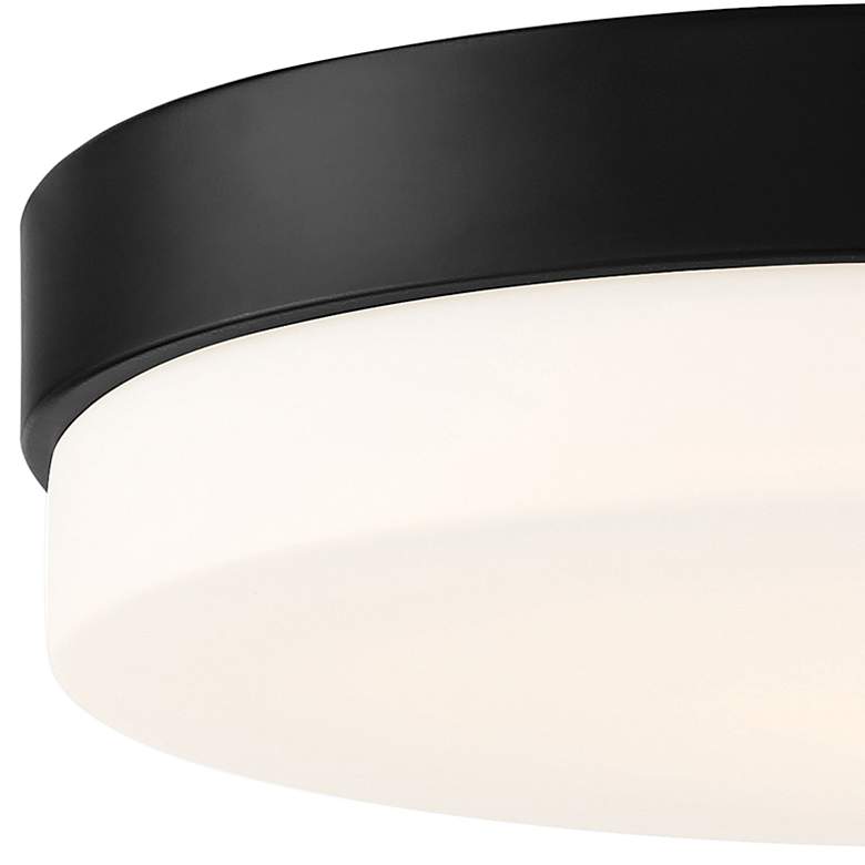 Image 2 Roma 11" Wide LED Matte Black Flush Mount Ceiling Light more views
