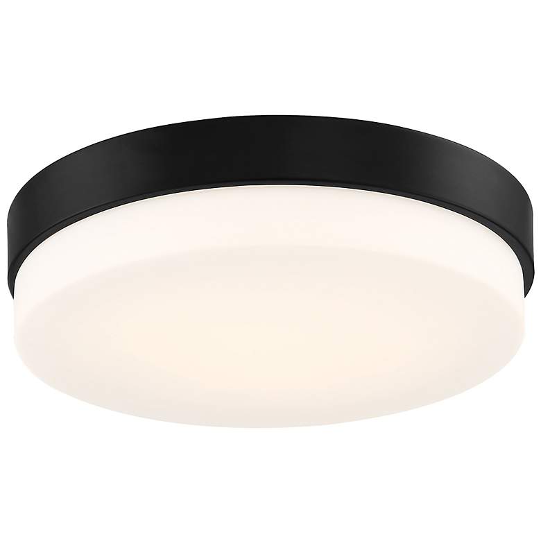 Image 4 Roma 11" Wide LED Matte Black Flush Mount Ceiling Light more views