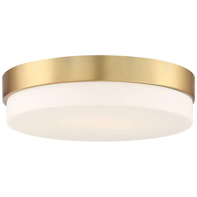Image 1 Roma 14 inch Wide Antique Brushed Brass Modern LED Ceiling Light
