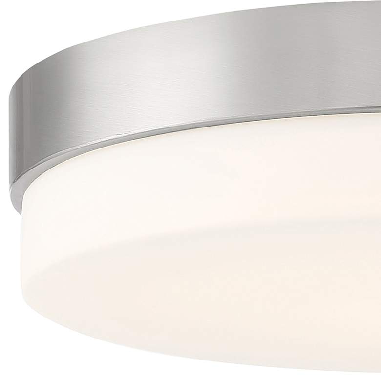 Image 2 Roma 14 inch Wide LED Brushed Steel Flush Mount Ceiling Light more views