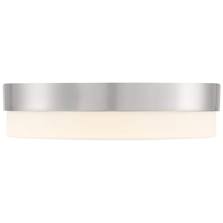 Image 3 Roma 14" Wide LED Brushed Steel Flush Mount Ceiling Light more views