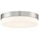 Roma 18" Wide Brushed Steel  LED Flush Mount with Opal Shade