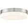 Roma 18" Wide Brushed Steel LED Flush Mount with Opal Shade