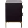 Thumbnail4 of Roma 20" Wide Black and Metallic 2-Drawer End Table more views