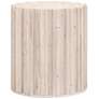 Roma 22" Wide White-Washed Wood Round End Table