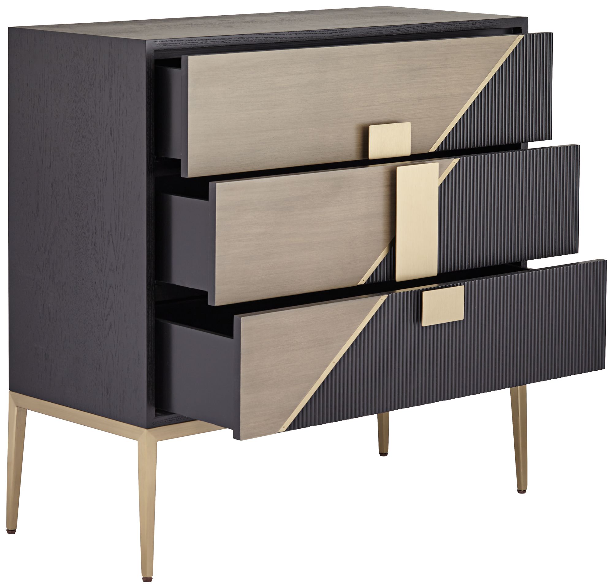 Roma 36" Wide 3-Drawer Mid-Century Console in scene