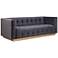 Roma 84" Wide Gray Velvet Button-Tufted Modern Sofa