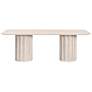Roma 86 1/2" Wide White-Washed Wood Rectangular Dining Table