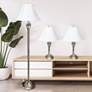 Thumbnail1 of Roma Antique Brass Metal 3-Piece Floor and Table Lamp Set