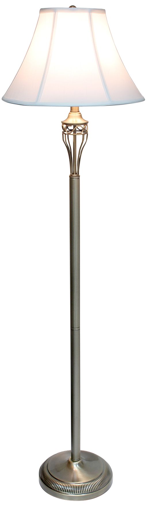 Roma Antique Brass Metal 3-Piece Floor and Table Lamp Set