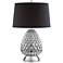 Romaine Mercury Acorn Chrome Ceramic Table Lamp