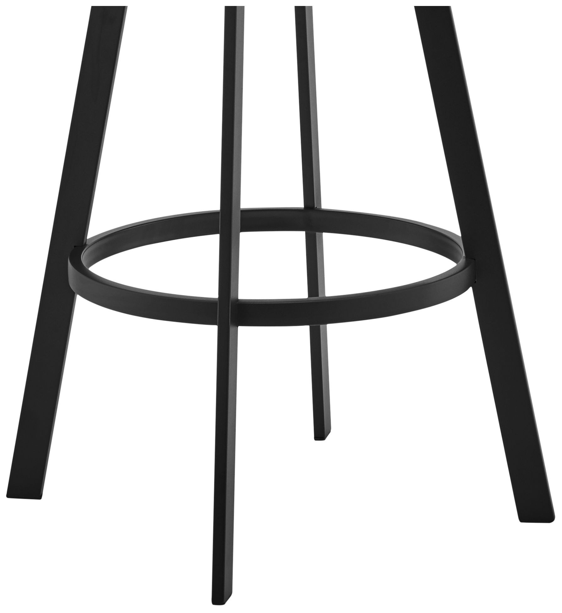 Image 7 Roman 26 in. Swivel Barstool in Black Powder Coated, Gray Faux Leather more views