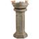 Roman Column 25" High Gray LED Indoor/Outdoor Fountain