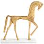 Roman Horse Gold Leaf 14 1/4" High Statue