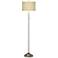 Roman Pebbles Brushed Nickel Pull Chain Floor Lamp