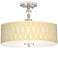 Roman Pebbles Giclee 16" Wide Semi-Flush Ceiling Light