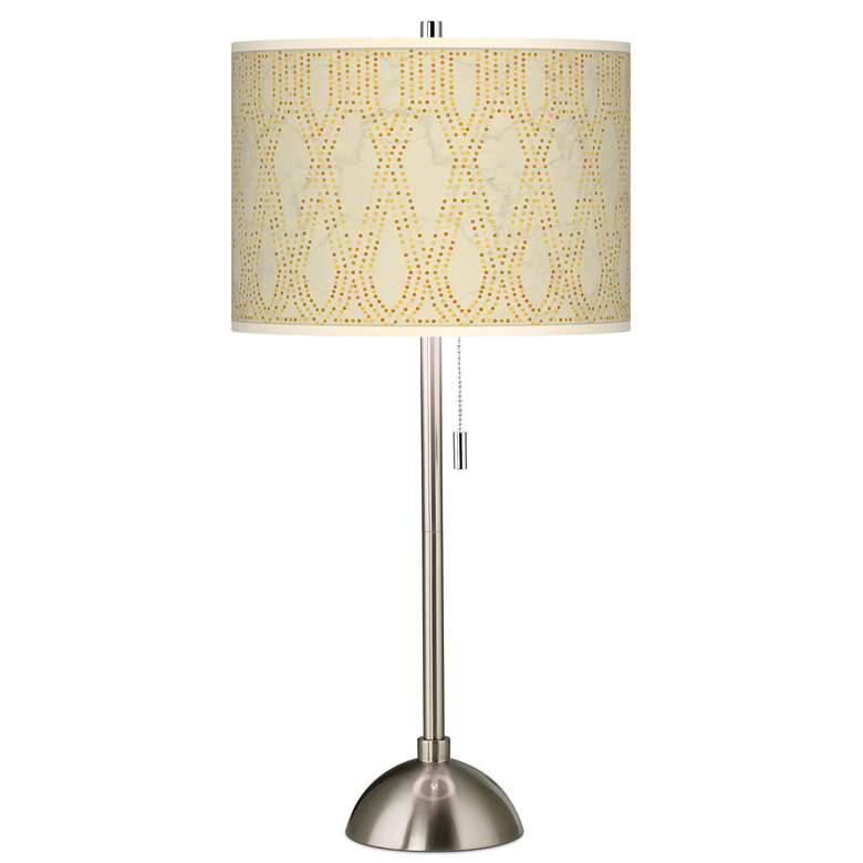 Image 1 Roman Pebbles Giclee Brushed Nickel Table Lamp