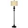 Roman Pebbles Giclee Glow Black Bronze Floor Lamp