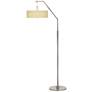 Roman Pebbles Giclee Shade Arc Floor Lamp