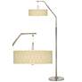 Thumbnail1 of Roman Pebbles Giclee Shade Arc Floor Lamp