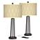 Roman Pebbles Susan Dark Bronze USB Table Lamps Set of 2