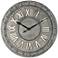 Romana 34 1/2" Wide Gray Roman Numeral Metal Wall Clock