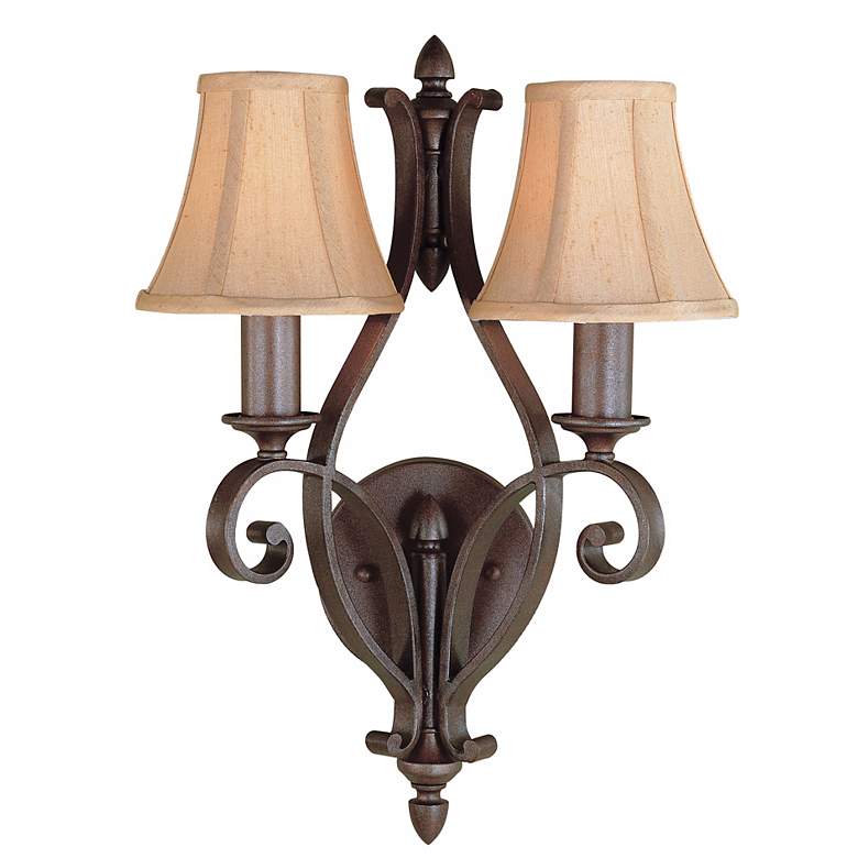 Image 1 Romana Collection 18 inch High Scroll-Arm Wall Sconce by Feiss