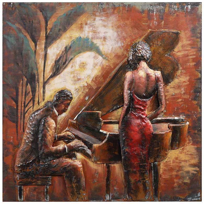 Image 2 Romance 40" Square Mixed Media Metal Dimensional Wall Art