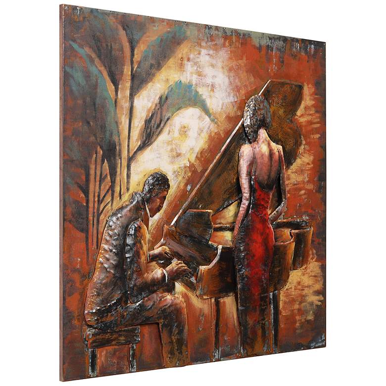 Image 5 Romance 40 inch Square Mixed Media Metal Dimensional Wall Art more views