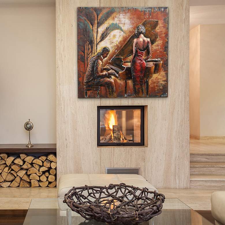 Image 6 Romance 40" Square Mixed Media Metal Dimensional Wall Art more views