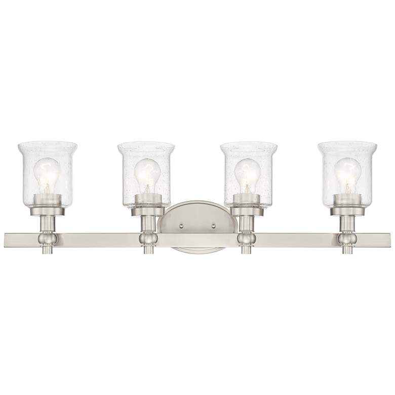 Image 2 Romano 31 1/2" Wide Satin Nickel 4-Light Vanity Bath Light