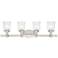 Romano 31 1/2" Wide Satin Nickel 4-Light Vanity Bath Light