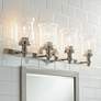 Romano 31 1/2" Wide Satin Nickel 4-Light Vanity Bath Light
