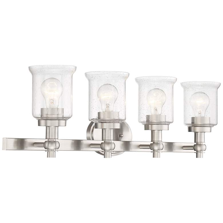 Image 5 Romano 31 1/2" Wide Satin Nickel 4-Light Vanity Bath Light more views