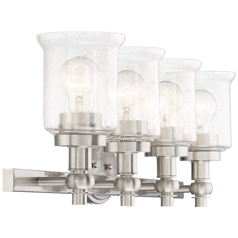 Image 6 Romano 31 1/2" Wide Satin Nickel 4-Light Vanity Bath Light more views