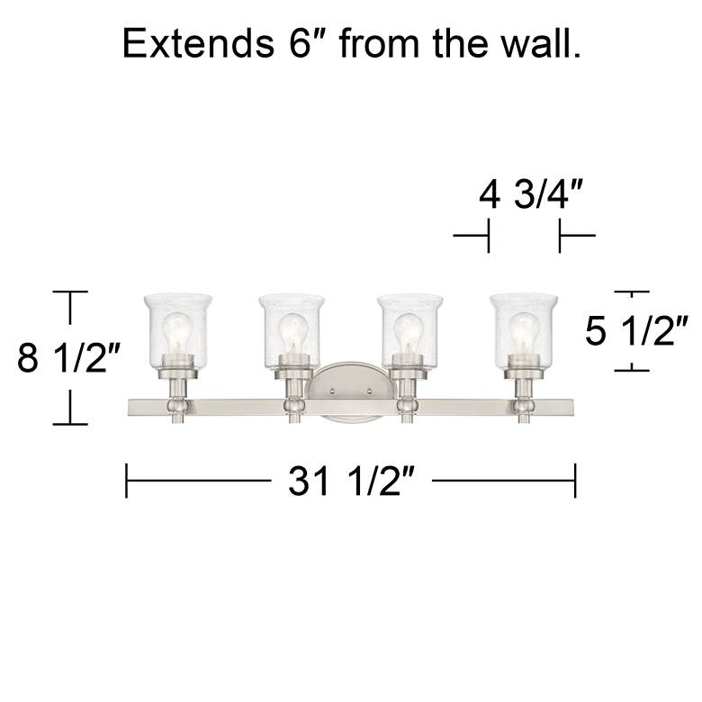 Image 7 Romano 31 1/2" Wide Satin Nickel 4-Light Vanity Bath Light more views