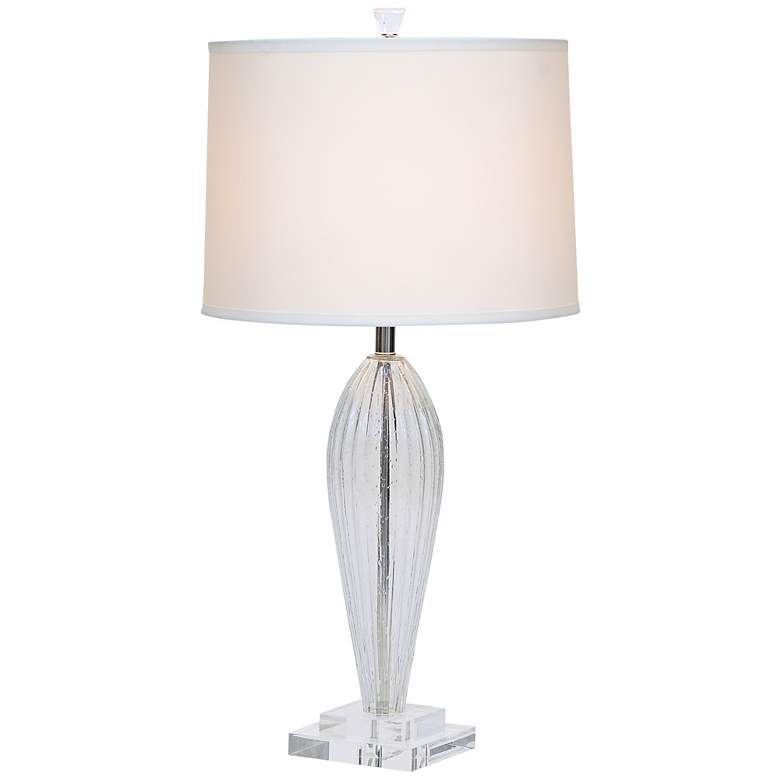 Image 1 Romano Off-White Shade Hand-Blown Glass Table Lamp