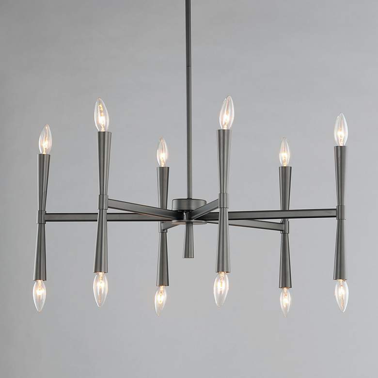 Image 3 Rome 12 Light 29.25" Wide Black Chandelier more views