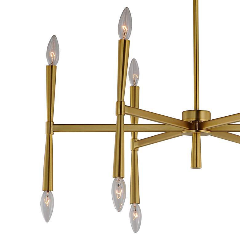Image 3 Rome 12-Light 29.25 inch Wide Satin Brass Chandelier more views