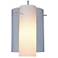 Rome 7.9" LED Matte Chrome Pendant w/ Aqua & Matte White Glass Sha
