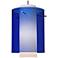 Rome 7.9" LED Matte Chrome Pendant w/ Blue & Matte White Glass Sha