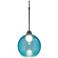 Rome 7.9" LED Matte Chrome Pendant w/ Bourbon & Matte White Glass