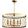 Romeo 26" Wide Gold Leaf Iron and Glass Pendant
